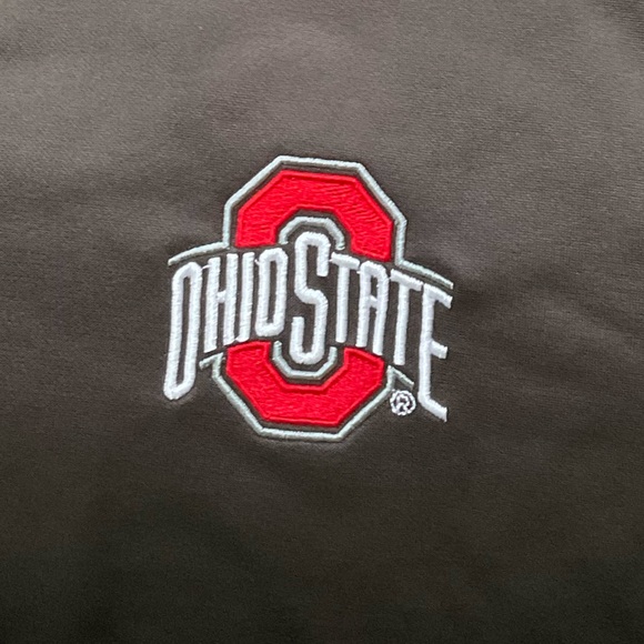 Ohio State Jacket Lightweight Zip Up Performance Embroidered College Brown Large - Picture 5 of 9